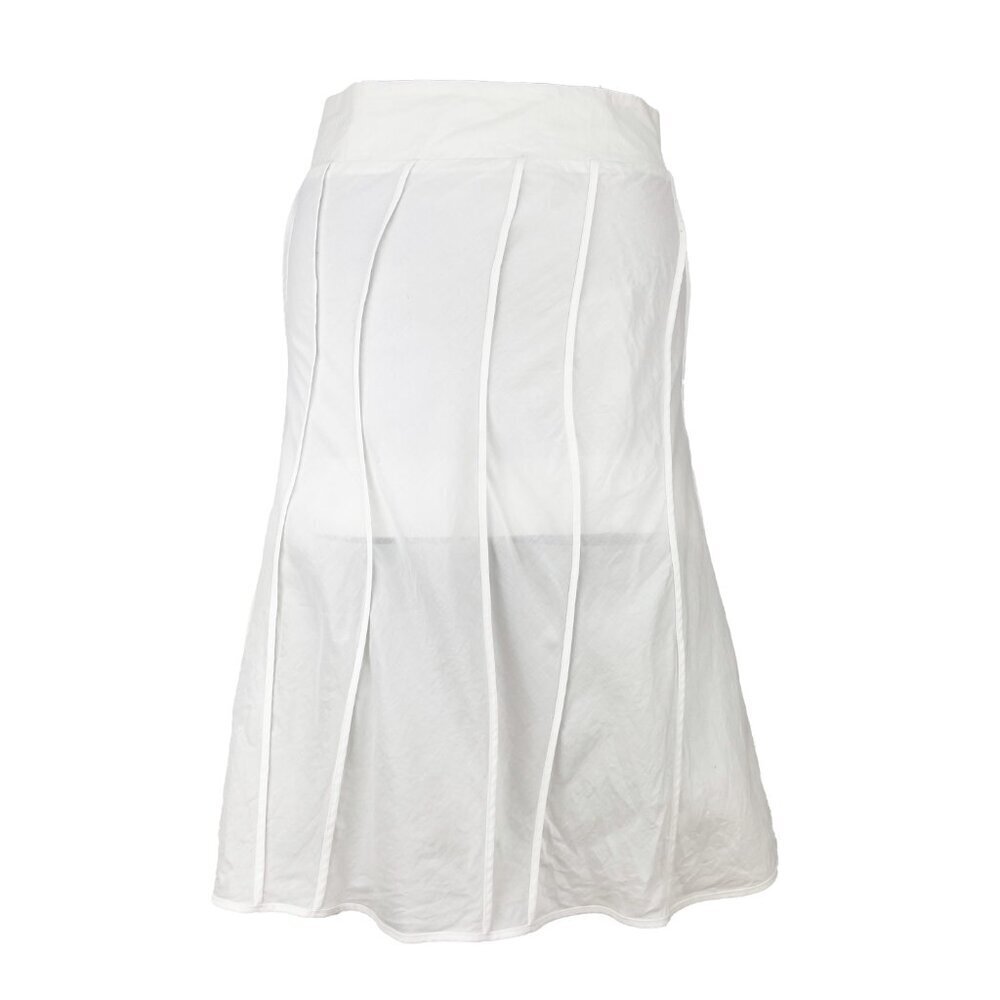 DUBUC Y2K Fairycore Cotton 3D‎ Assymetrical Waves Flared White Summer Skirt sz M